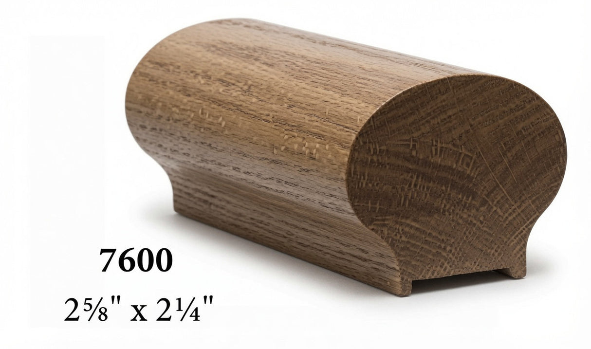 7600P Plowed White Oak Handrail