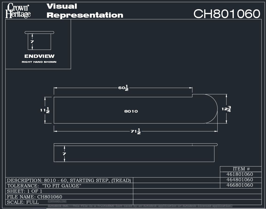 CH-8010 60" Starting Step, CADD