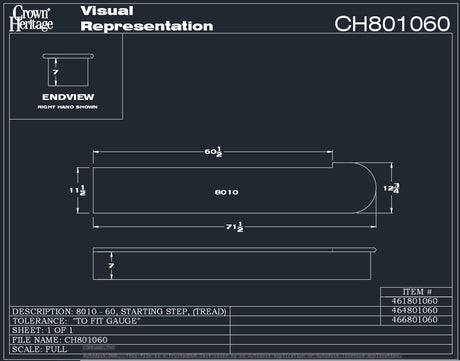 CH-8010 60" Starting Step, CADD