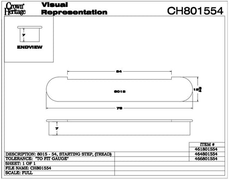 CH-8015 54" Double Bullnosed Starting Step CADD
