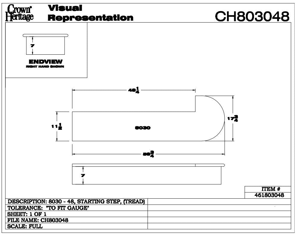 CH-8030 48" Half Circle Starting Step CADD
