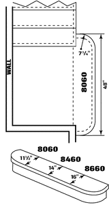8060 48" Quarter Circle Double Bullnose Starting Step