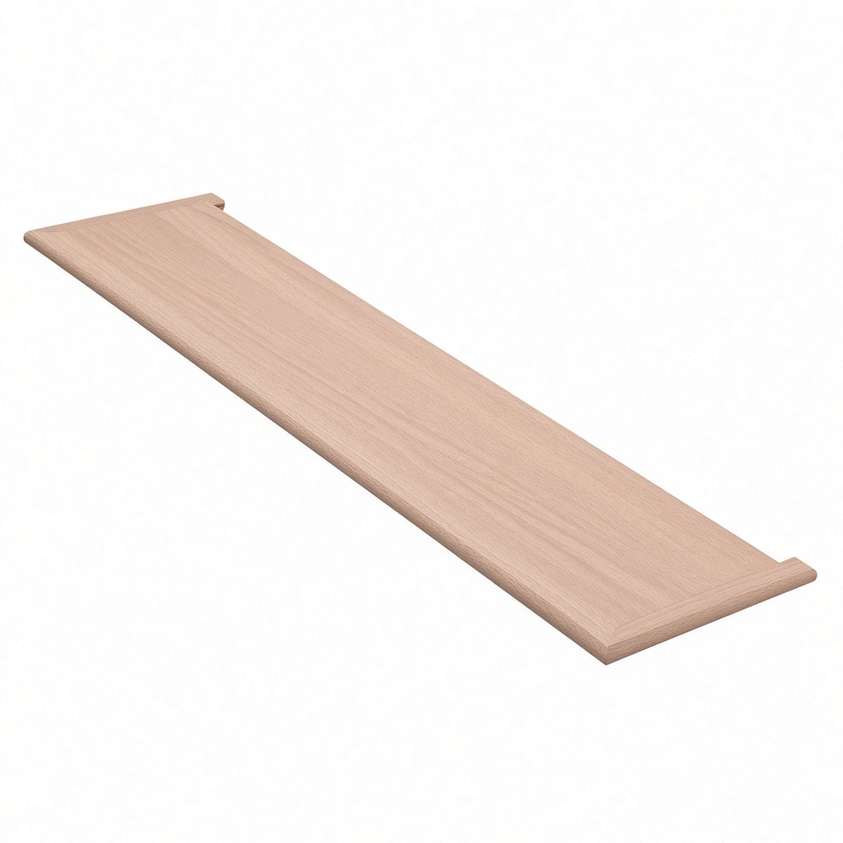 8070DMR 1" x 11-1/2" Double Mitered Return Stair Treads, Beech