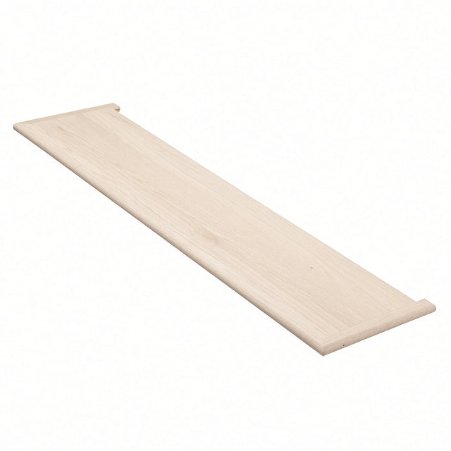 8070DMR 1" x 11-1/2" Double Mitered Return Stair Treads, Soft Maple