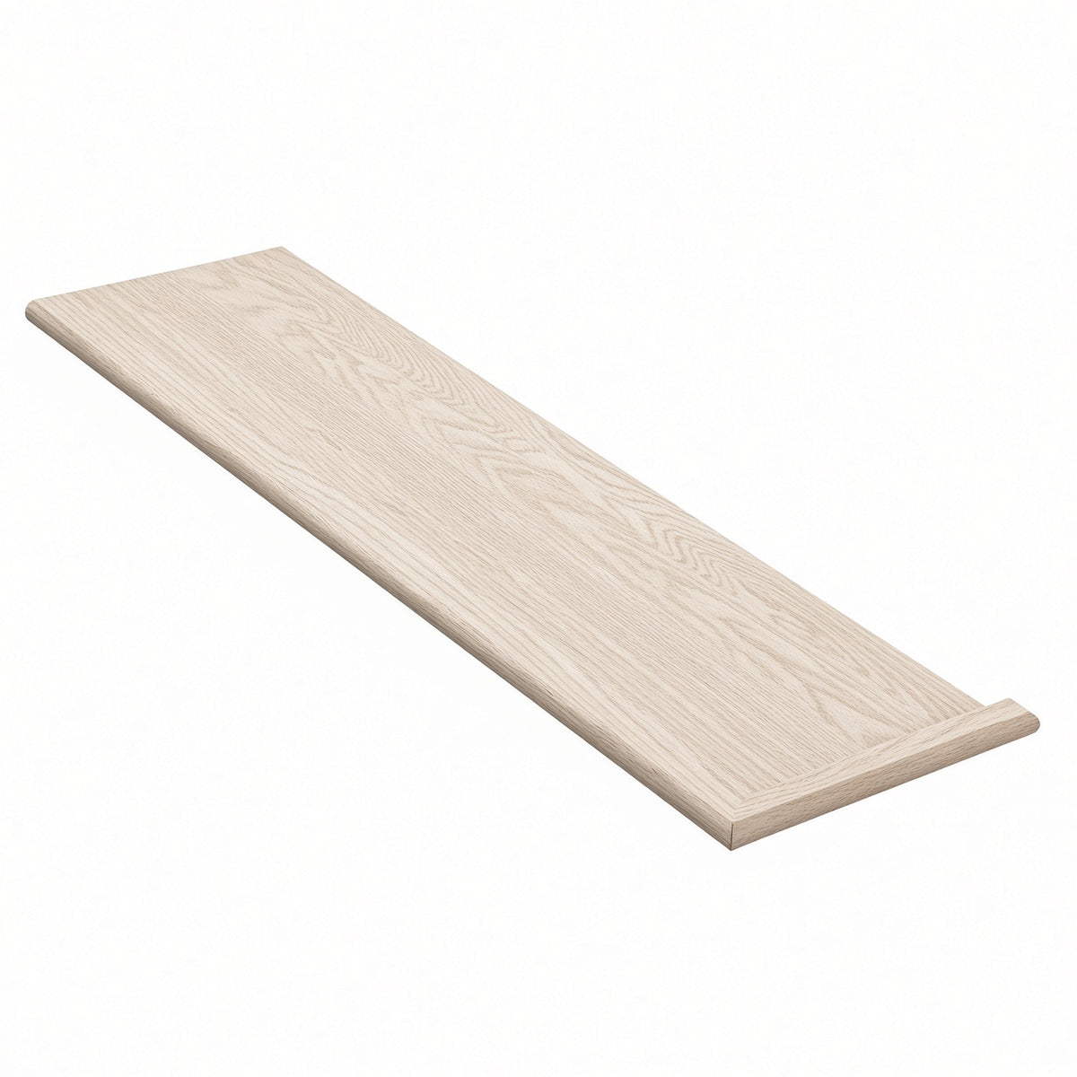 8070 1" x 11-1/2" Stair Tread with Single Mitered Return, Ash