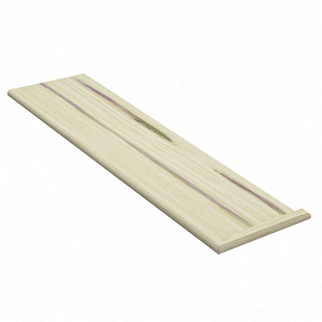 8070 1" x 11-1/2" Stair Tread with Single Mitered Return, Poplar