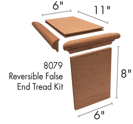 8079 Reversible False Tread Kit Dimensional Information