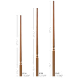 F-8138 38" Fluted Colonial Elegant Rise Baluster Set (Plain Balusters Illustrated)
