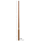 8138 38" Colonial Elegant Rise Baluster Dimensional Information