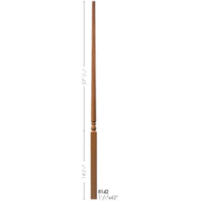 8142 42" Colonial Elegant Rise Baluster Dimensional Information
