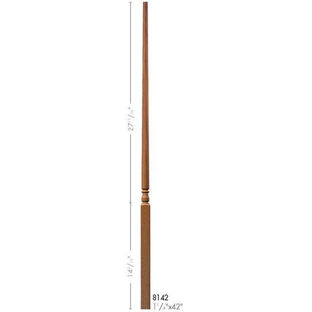 8142 42" Colonial Elegant Rise Baluster Dimensional Information