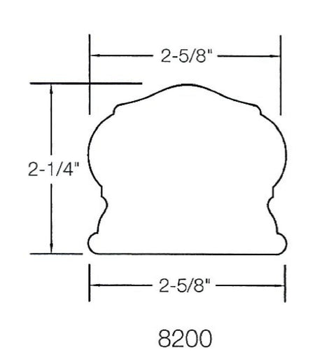 8200 Handrail Dimensional Information