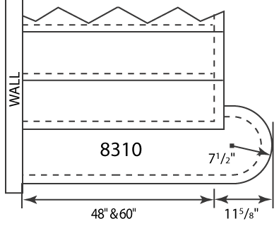 8310 54" Quarter Circle Single Bullnose Starting Step