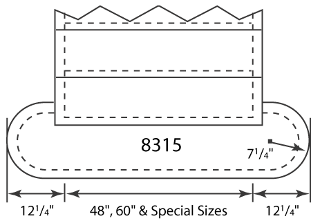 8315 60" Quarter Circle Double Bullnose Starting Step