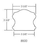 8500 Handrail Dimensional Information
