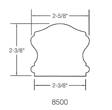 8500 Handrail Dimensional Information