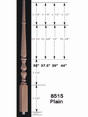 8515 39" Plain Jefferson Baluster Dimensional Information
