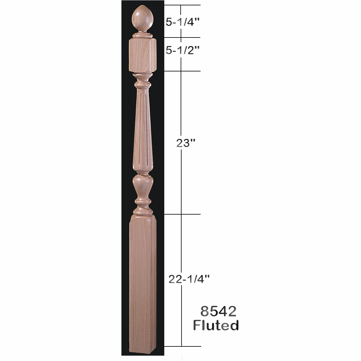 8542F Fluted Dimensional Informaion