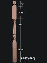8547 Intermediate Landing Jefferson Newel Post Plain