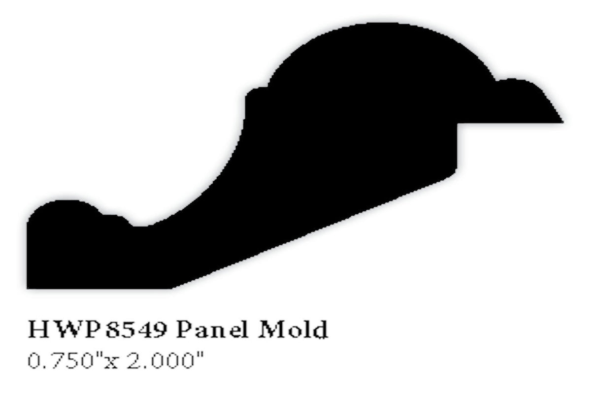 8549 3/4" x 2" Panel Mold