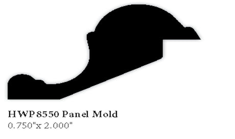 8550 3/4" x 2" Hardwood Panel Mold