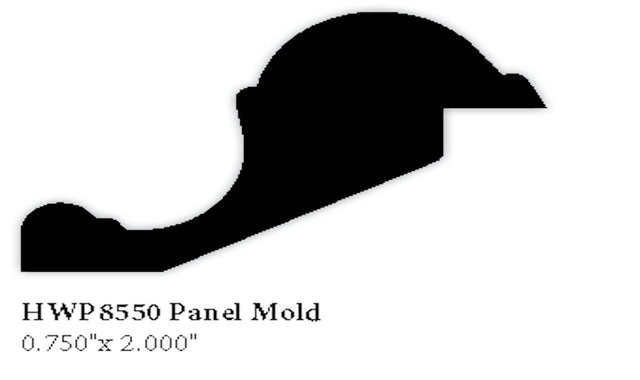 8550 3/4" x 2" Hardwood Panel Mold