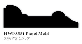 8551 1-3/4" Hardwood Panel Mold