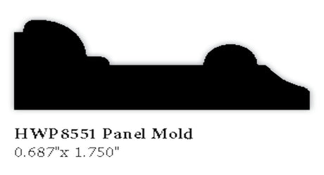 8551 1-3/4" Hardwood Panel Mold
