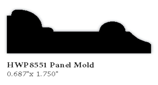 8551 1-3/4" Hardwood Panel Mold