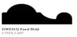 8552 3/4" x 2" Hardwood Panel Mold