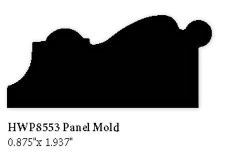 8553 Hardwood Panel Molding, .875" x .937"