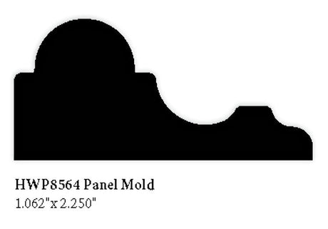 8564 Hardwood Panel Molding, 1.62" x 2.25"