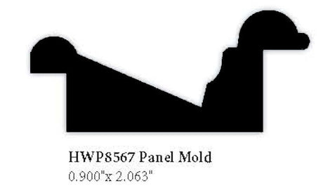 8567 Hardwood Panel Molding, 0.9" x 2.063"