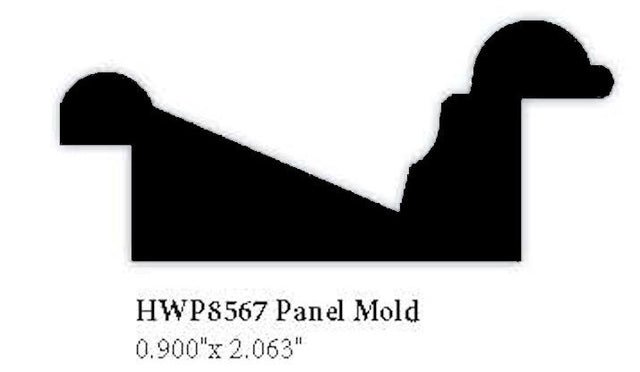8567 Hardwood Panel Molding, 0.9" x 2.063"