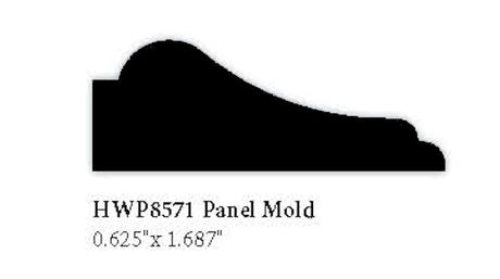 8571 Hardwood Panel Molding, 0.625" x 1.687"