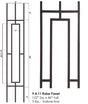 HF9.4.11 One Rectangle Rake Tubular Steel Panel