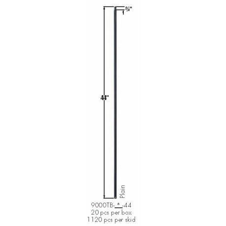 9000TB Plain Square Bar Tubular Steel Dimensional Information