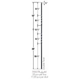 9002TB Double Twist Tubular Steel Baluster Dimensional Information