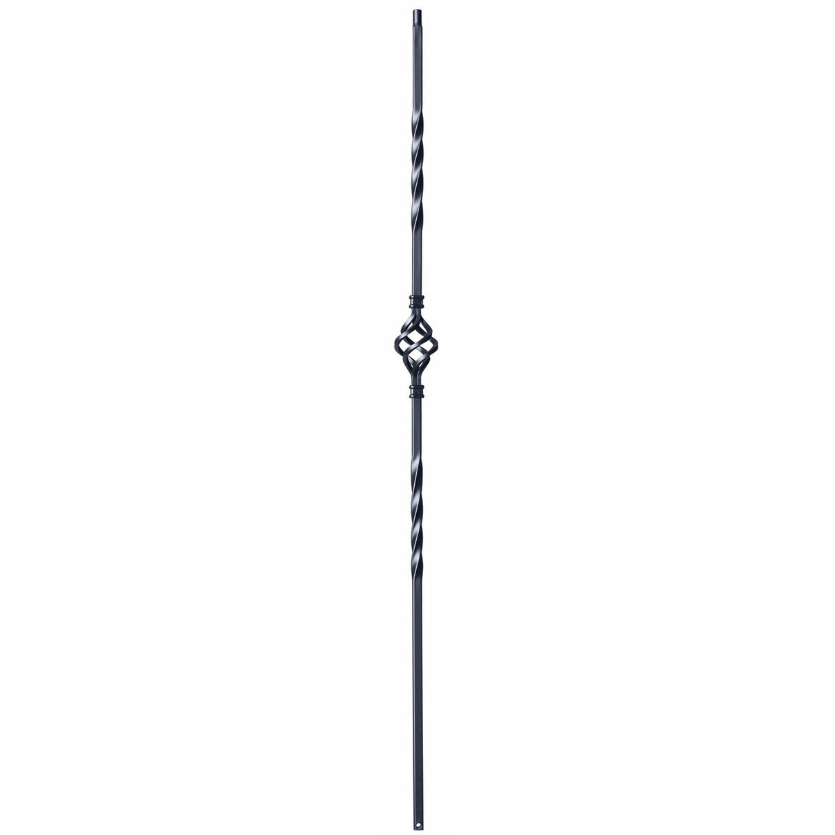 SP-9003TB Satin Black Single Basket Tubular Steel Baluster