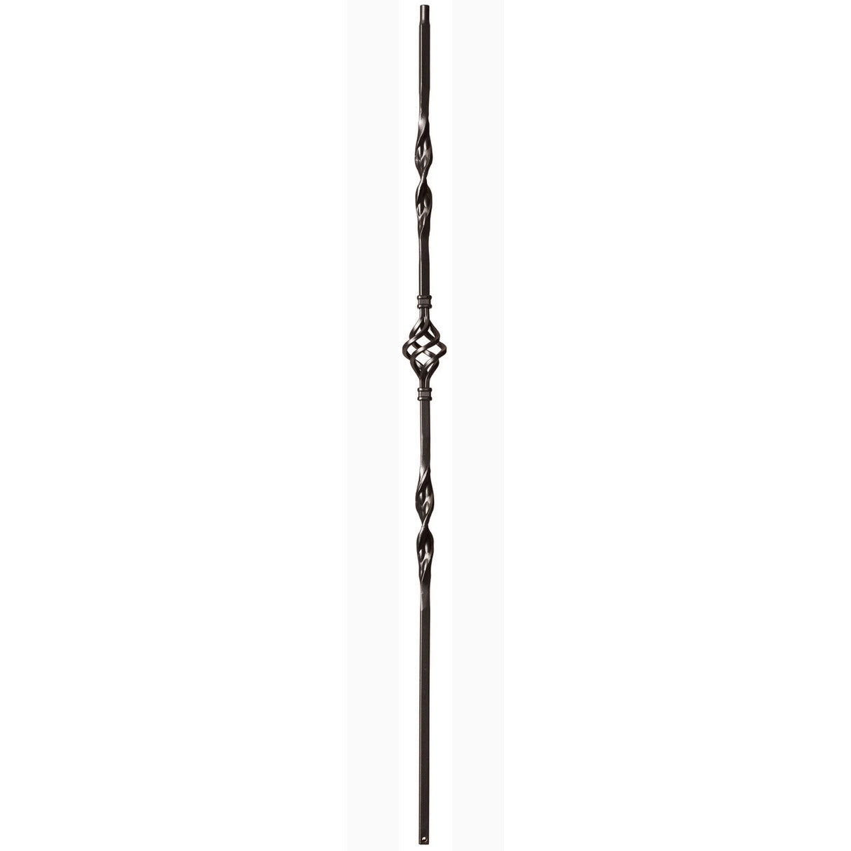 9012RS Double Ribbon Single Basket Tubular Steel Baluster