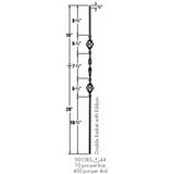 9013RS Double Basket Single Ribbon Tubular Steel Baluster Dimensional Information