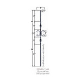9014RS Double Ribbon and Butterfly Tubular Steel Baluster Dimensional Information