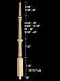 9015F 39" The Williamsburg Pin Top Baluster