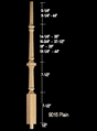 9015 37.5" The Williamsburg Plain Pin Top Baluster
