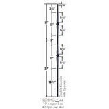 9018HG Gothic Double Knuckle Hammered Baluster Dimensional Information
