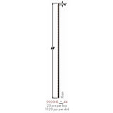9020HE Plain Edge Hammered Baluster Dimensional Information