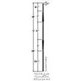 9022HE Double Feather Edge Hammered Baluster Dimensional Information