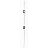 9028HE Double Basket Edge Hammered Baluster
