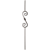 9034HF S-Scroll and Ball with Hammered Face