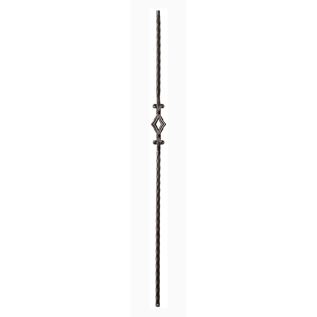 9040GF Single Diamond on Face Hammered Balusters
